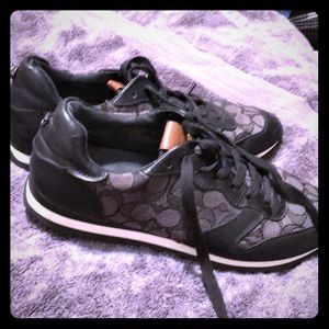 Black leather COACH Sneakers